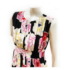 Chanel Pleated Floral Dress Spring2011