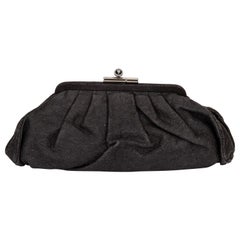 Chanel Pleated Glazed Leather Clutch