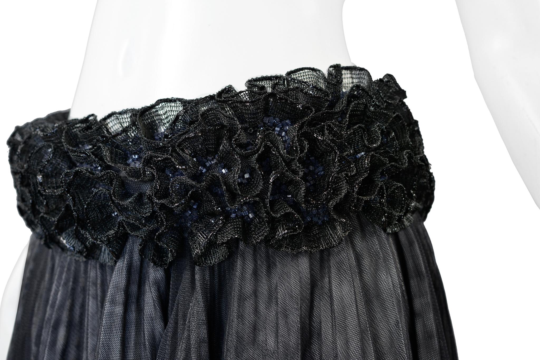 Chanel Pleated Skirt With Floral Sequin Waistband For Sale 1