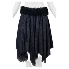 Chanel Pleated Skirt With Floral Sequin Waistband
