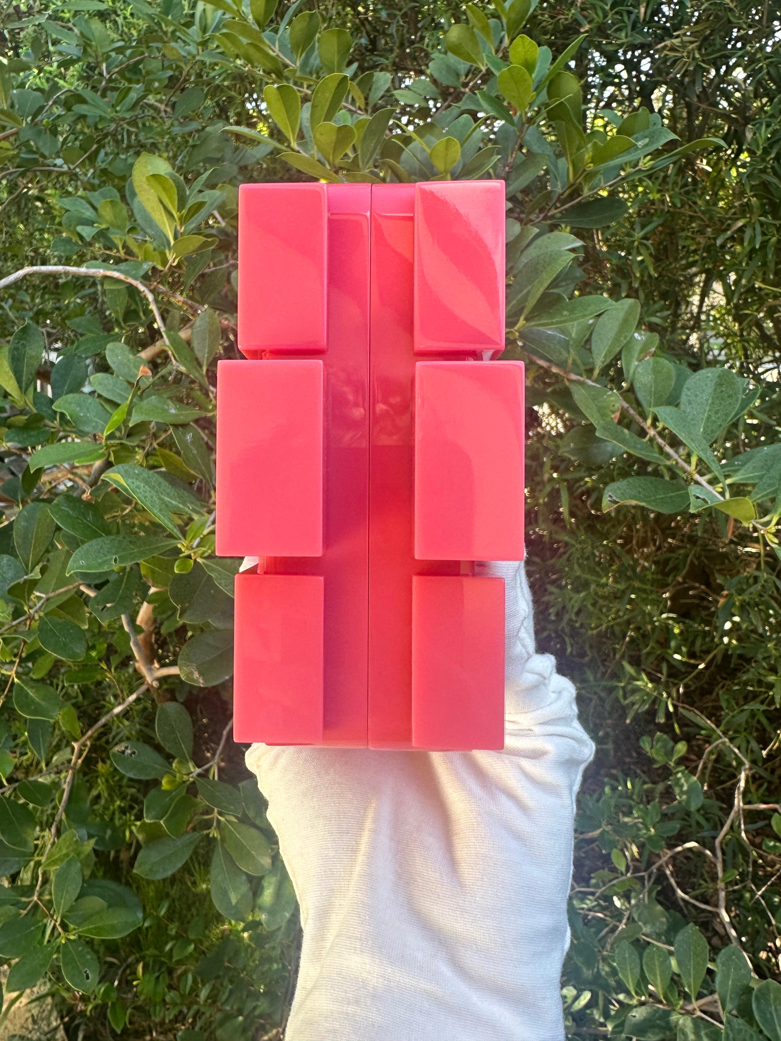 Chanel Plexiglass Pink Brick Lego Clutch Bag 5