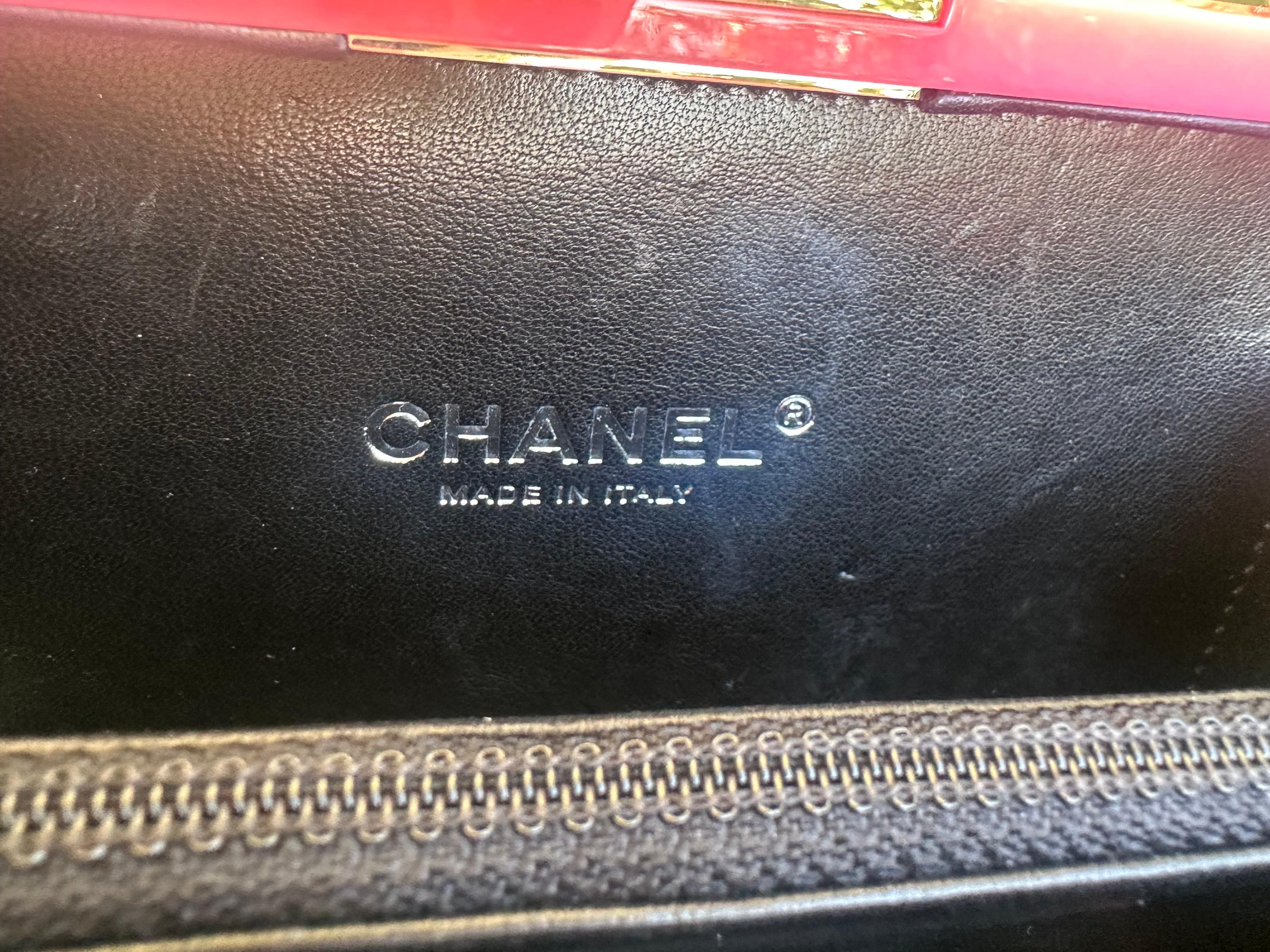 Chanel Plexiglass Pink Brick Lego Clutch Bag 7
