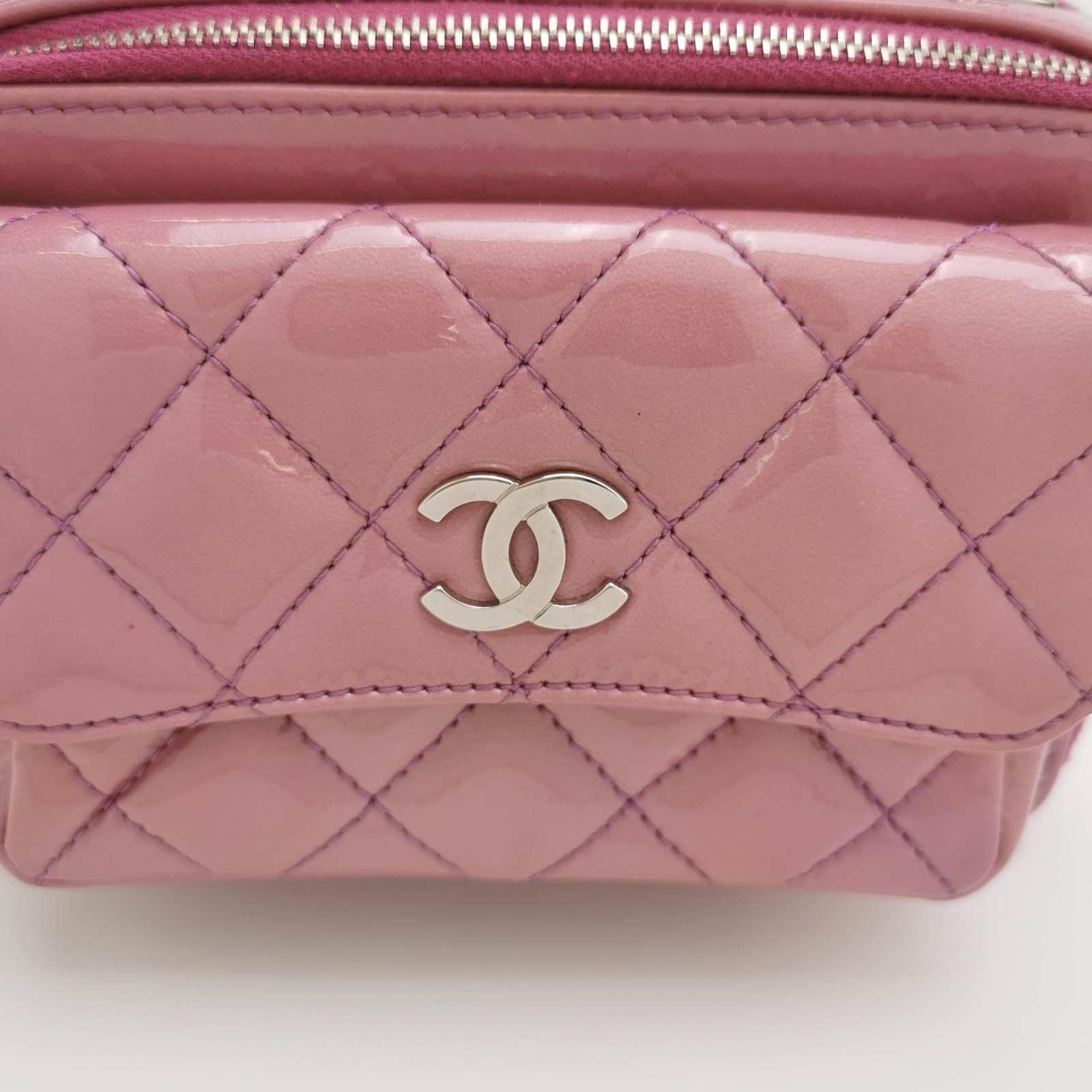 Chanel Tasche Box Kameratasche 2014-2015 Kleine rosa Lavendar Lackleder im Angebot 5