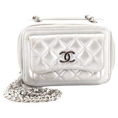 Chanel Pocket Box Camera Case Quilted Metallic Lambskin Mini