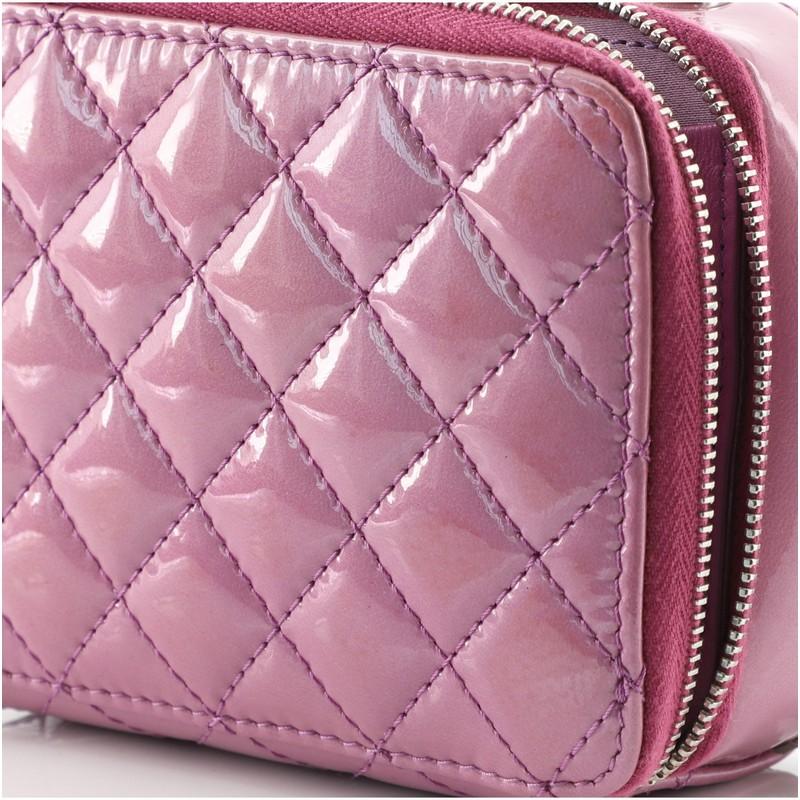 Women's or Men's Chanel Pocket Box Camera Case Quilted Patent Mini
