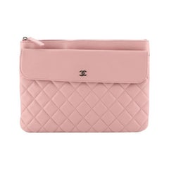Chanel Pocket Zip Pouch Quilted Lambskin Medium