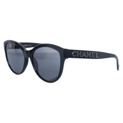 Chanel, polarisierte schwarze Sonnenbrille