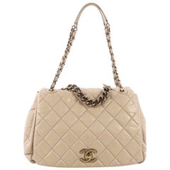 Chanel Pondichery Flap Bag Quilted Aged Calfskin Large