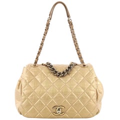 Chanel Pondichery Flap Bag Quilted Aged Calfskin Large
