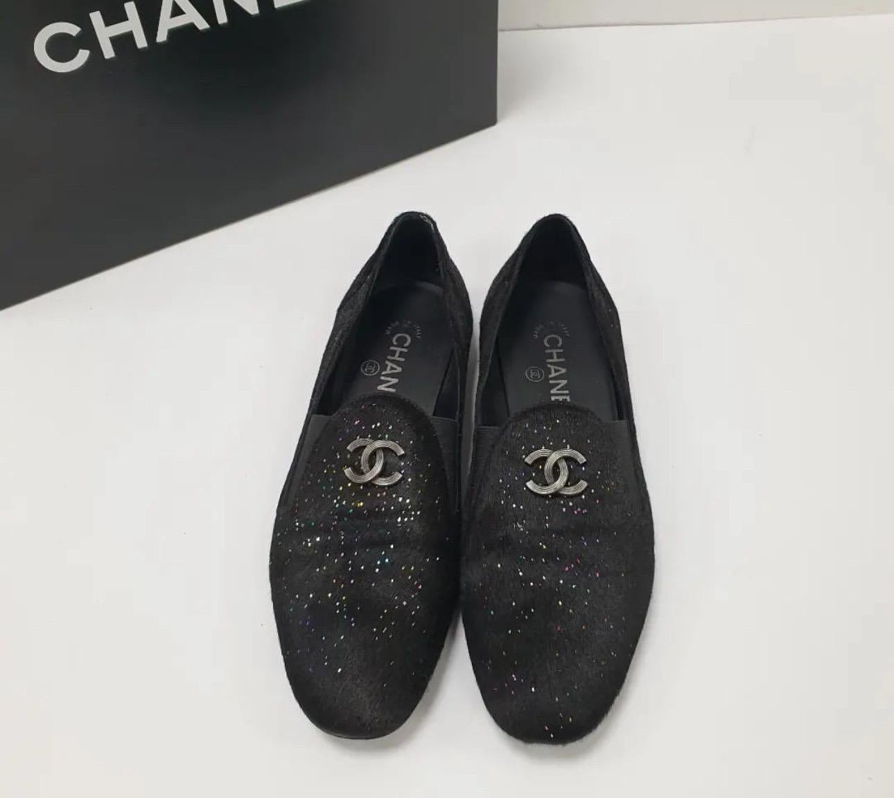 Women's Chanel Pony Hair  CC Loafers For Sale