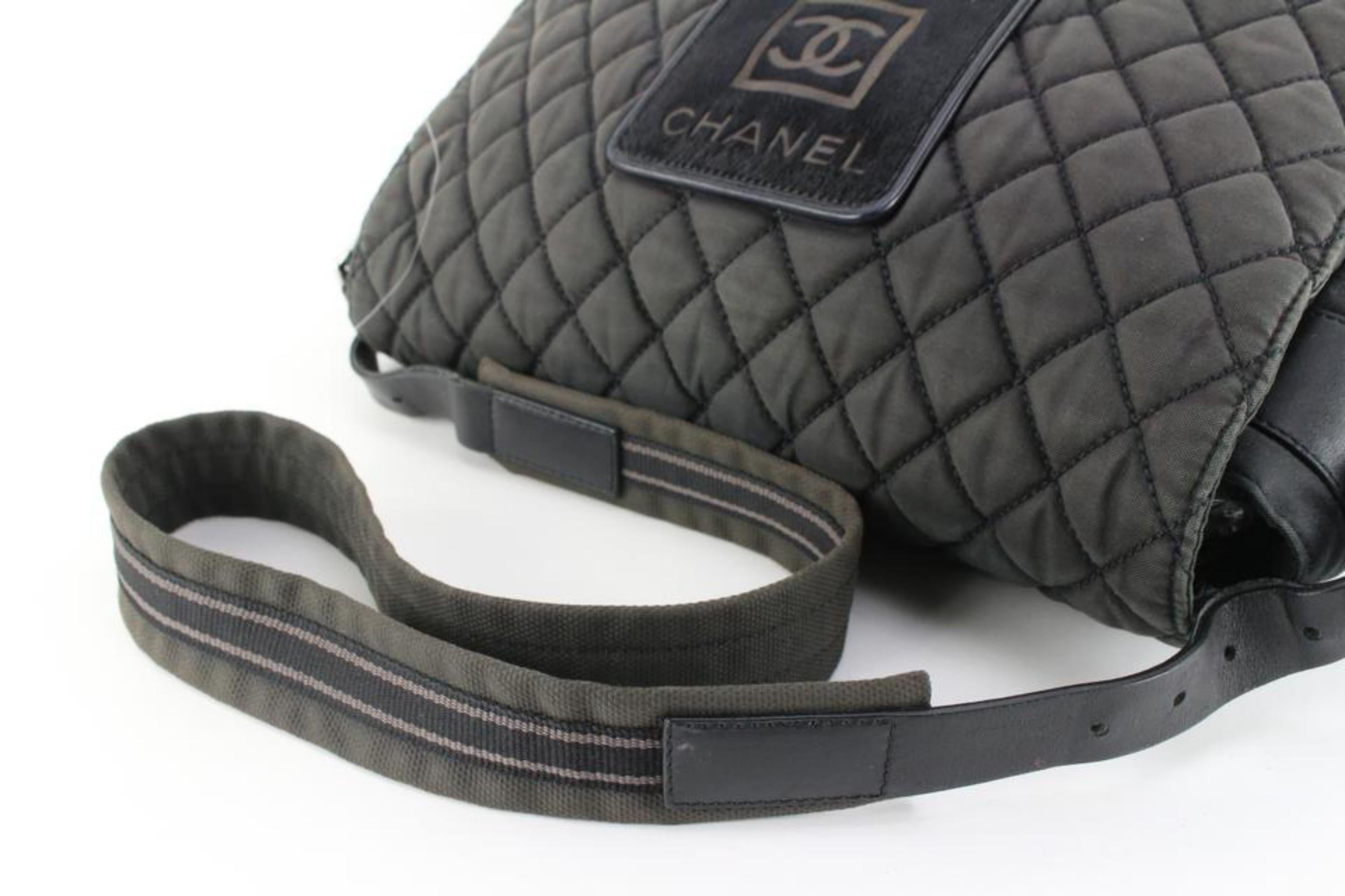 Chanel Pony Hair Quilted Charcoal CC Sports Logo Messenger Crossbody 42cc722s For Sale 4