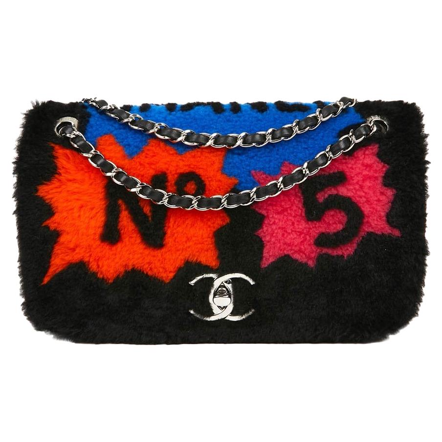 CHANEL Pop Art N°5 Bag in Graffiti Leather and Shearling Fabric