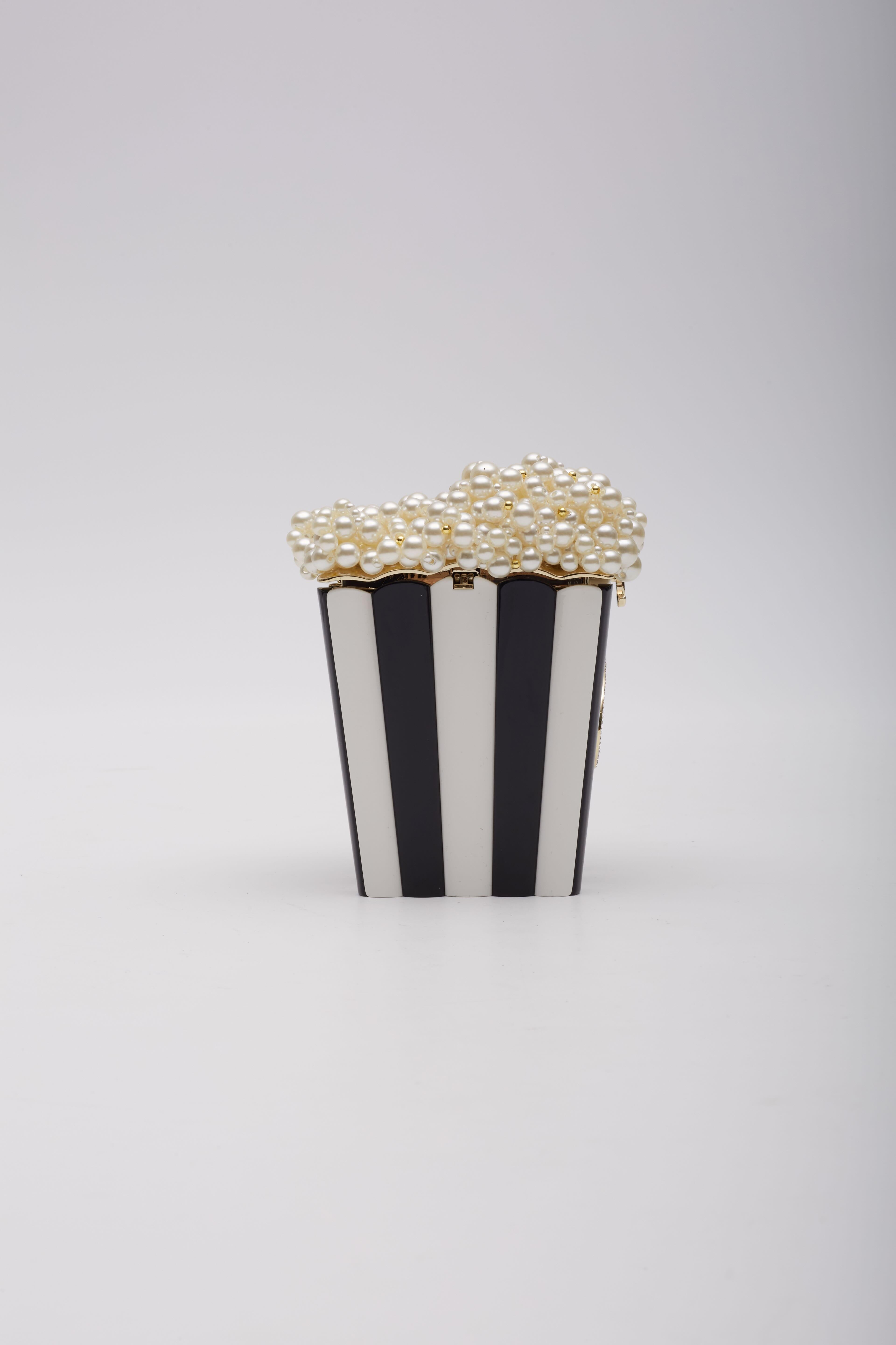 Chanel Popcorn Pearl Pop Coco Minaudiere Bag In Excellent Condition In Montreal, Quebec