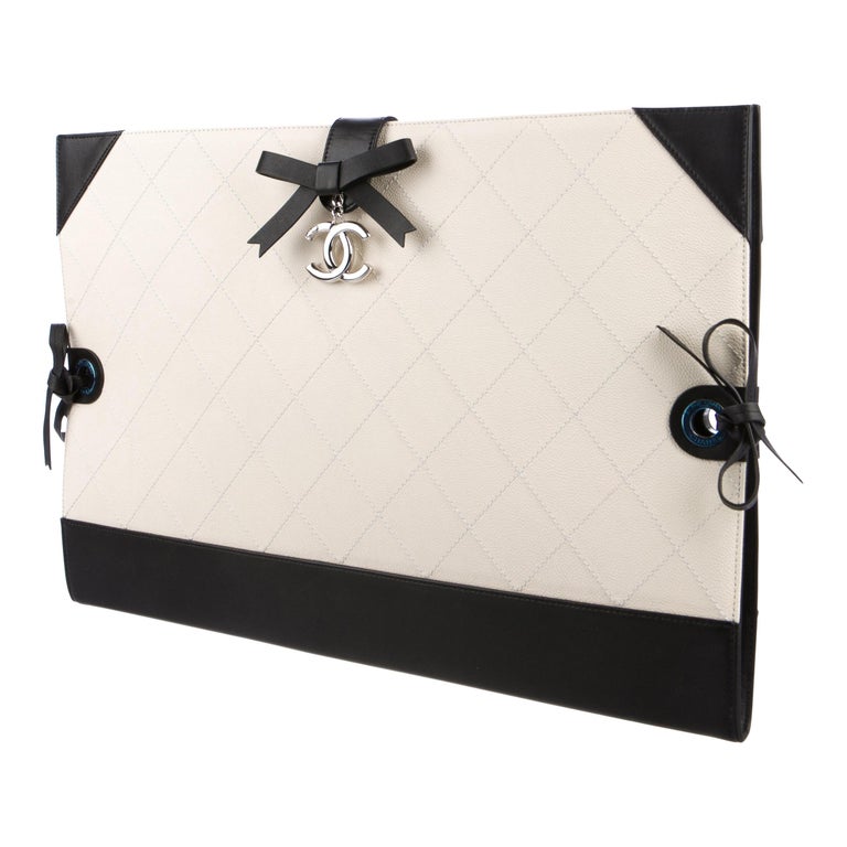 Chanel Portfolio Clutch Spring 2014 RTW Runway Professional Black White