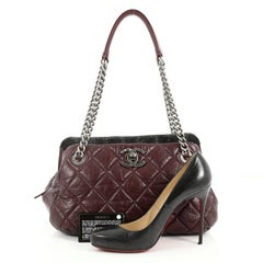 Chanel Portobello Bowler Bag Quilted Aged Calfskin and Tweed Medium