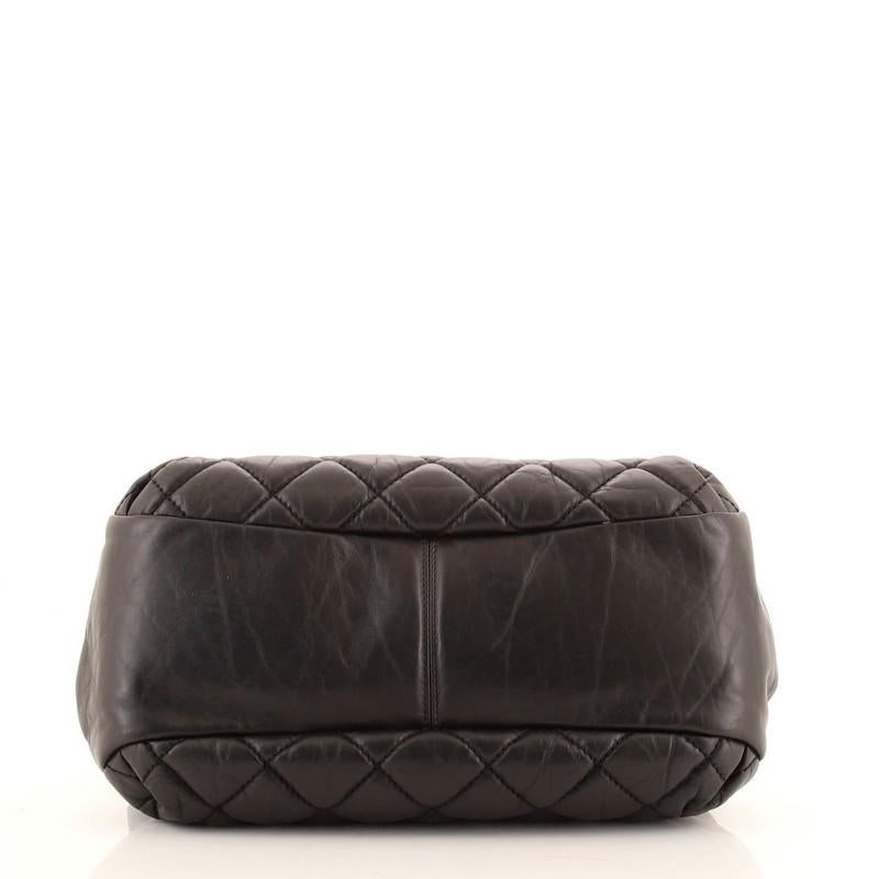 Women's or Men's Chanel  Portobello Bowler Bag Quilted Aged Calfskin and Tweed Medium
