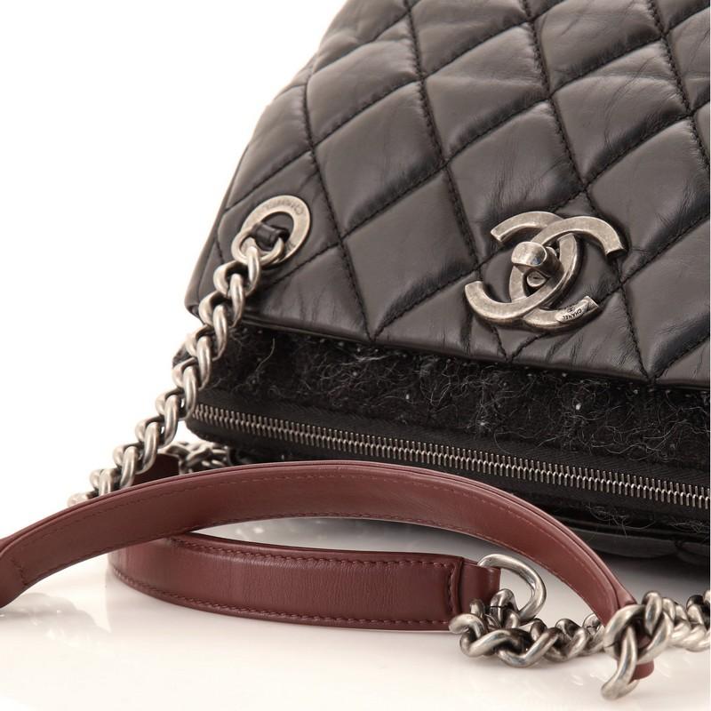 Chanel  Portobello Bowler Bag Quilted Aged Calfskin and Tweed Medium 3