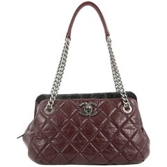 Chanel Portobello Bowler Bag Quilted Aged Calfskin and Tweed Medium