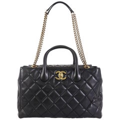 Chanel Portobello Logo Tote Quilted Lambskin Medium 