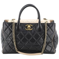 Chanel Portobello Logo Tote Quilted Lambskin Medium