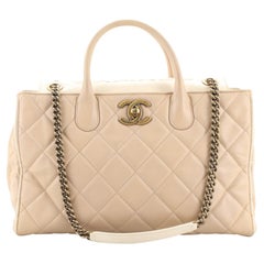 Chanel Portobello Logo Tote Quilted Lambskin Medium