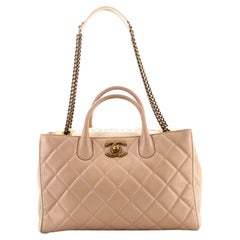 Chanel Portobello Logo Tote Quilted Lambskin Medium