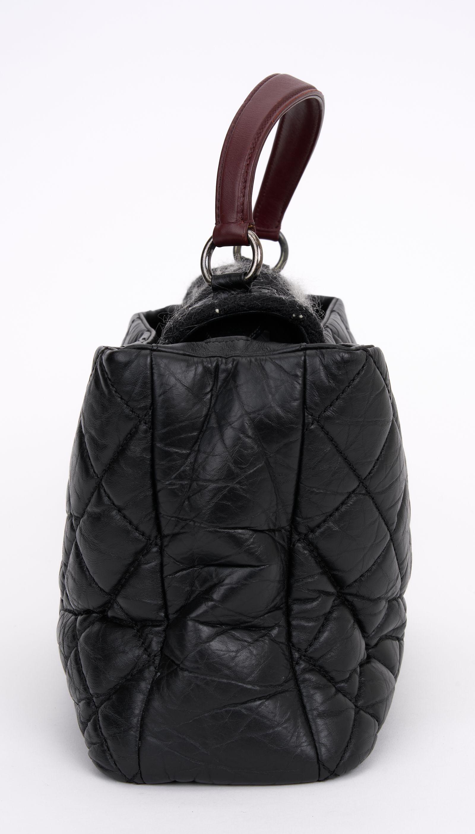 Black Chanel Portobello Quilted Calfskin/Tweed For Sale