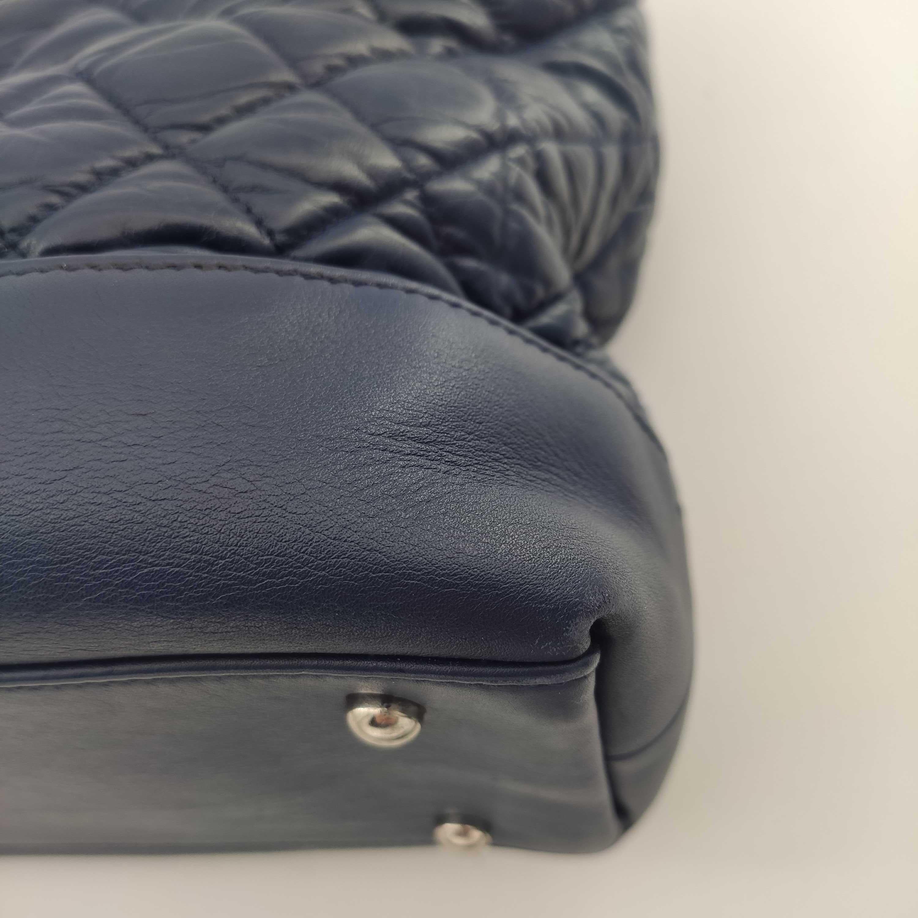 CHANEL Portobello Shoulder bag in Blue Leather 8