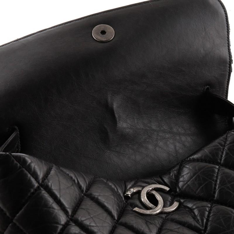 Chanel Portobello Top Handle Bag Quilted Aged Calfskin and Tweed Large 3