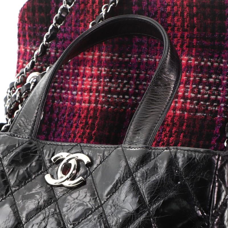 Chanel Portobello Tote Quilted Glazed Calfskin and Tweed East West 3