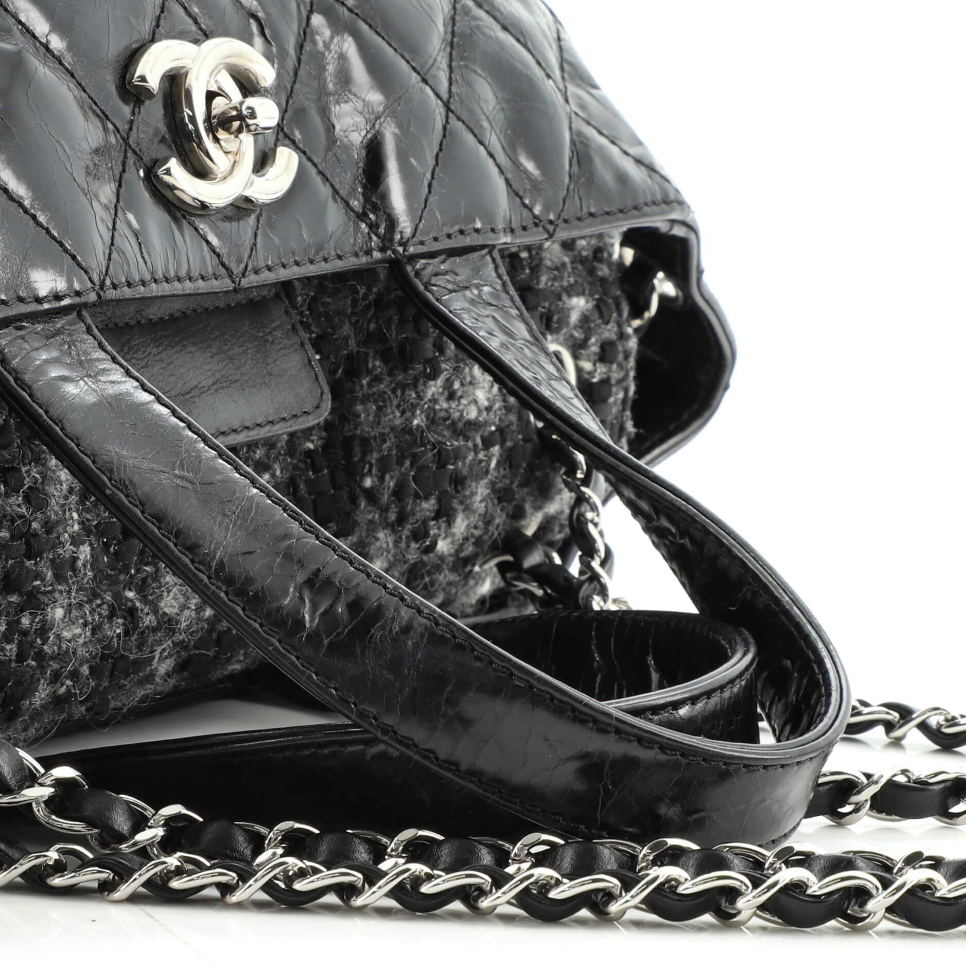 Chanel Portobello Tote Quilted Glazed Calfskin and Tweed East West 3