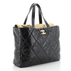 Chanel Portobello Tote Quilted Glazed Calfskin Medium