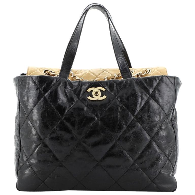 Chanel Portobello Tote Quilted Glazed Calfskin Medium