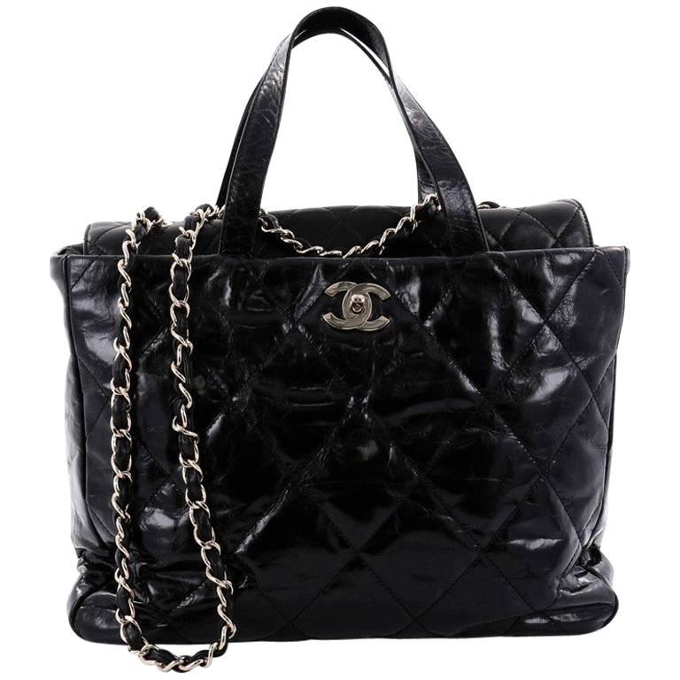 Chanel Portobello Tote Quilted Glazed Calfskin Medium