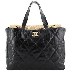 Chanel Portobello Tote Quilted Glazed Calfskin Medium