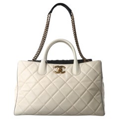 Chanel Portobello Tote White Calfskin Leather, 2012-2013