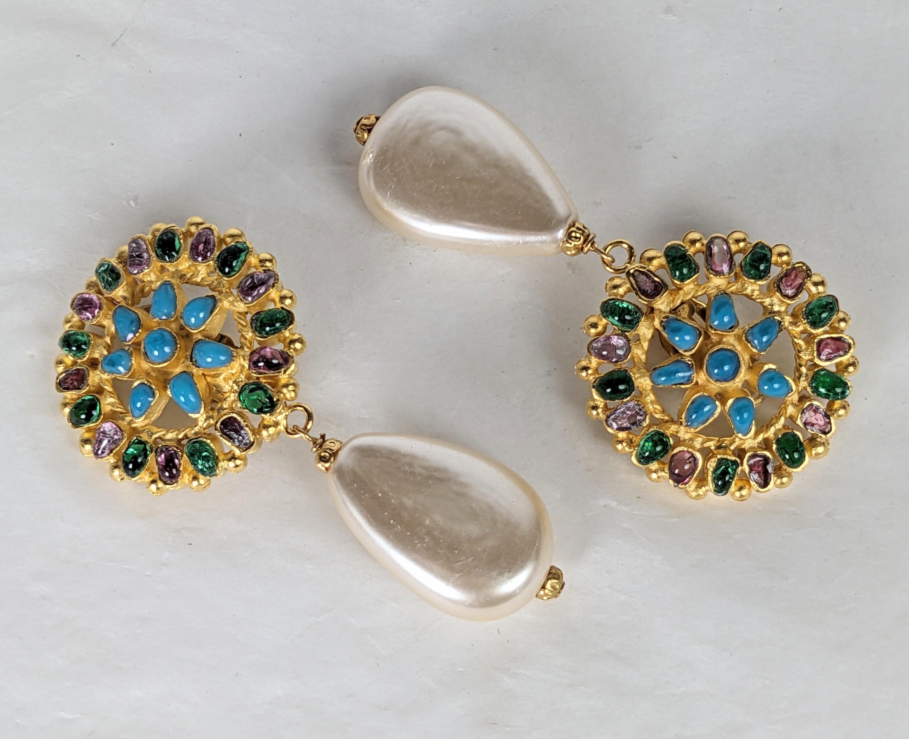 Artigiano Orecchini in vetro colato Chanel, Collezione Zuni Maison Gripoix for Chanel in vendita