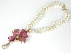 Chanel Poured Glass Orchid Pendant