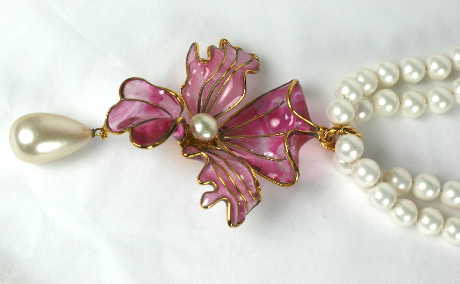 glass orchid necklace