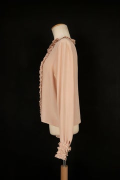 Chanel Powder pink silk blouse