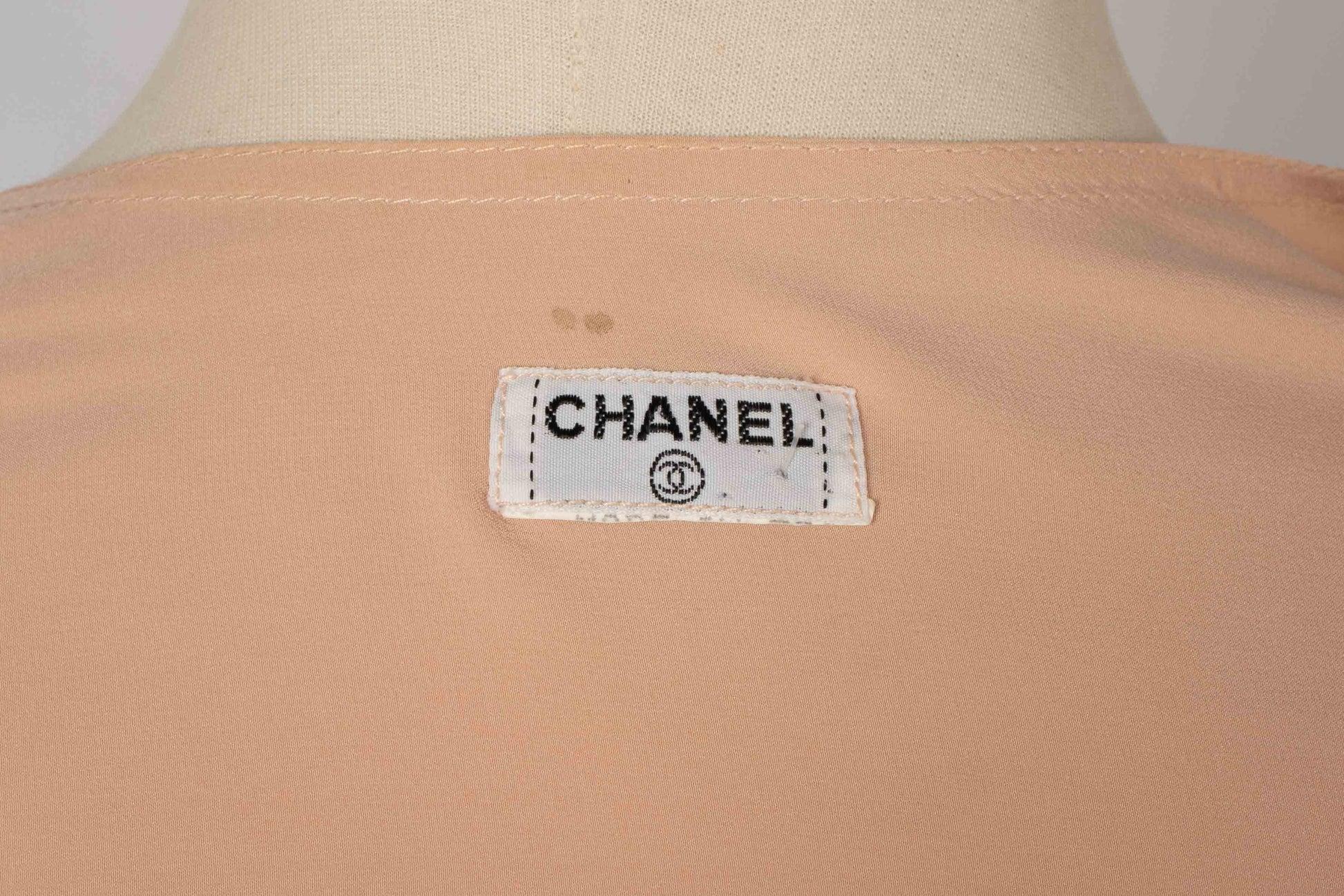 Chanel Powder Pink Silk Set For Sale 5
