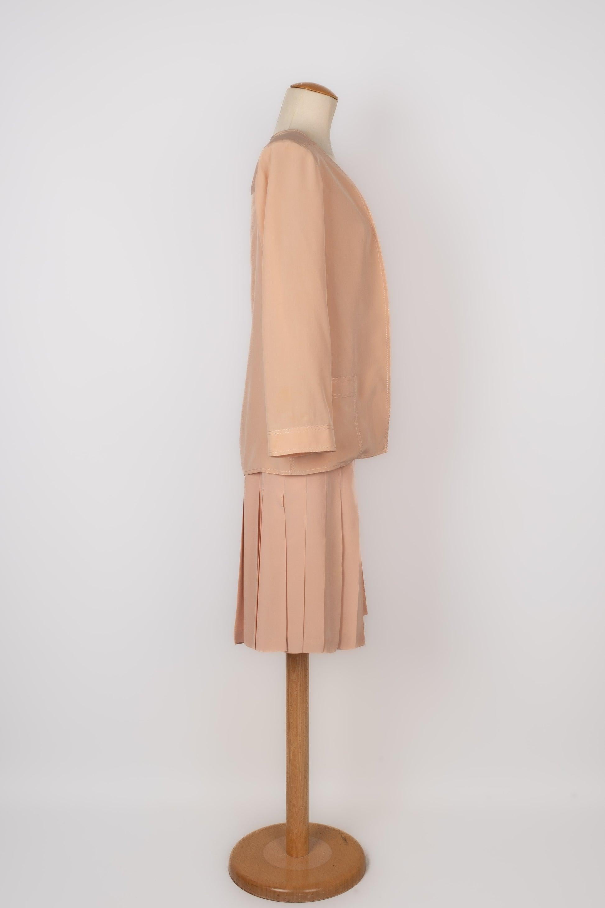 Women's Chanel Powder Pink Silk Set For Sale