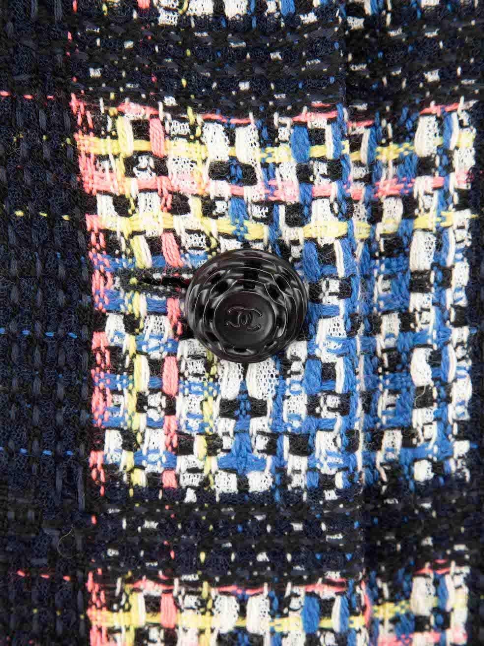 Women's Chanel Pre Fall 09 Bow Detail Tiled Tweed Jacket Size XL