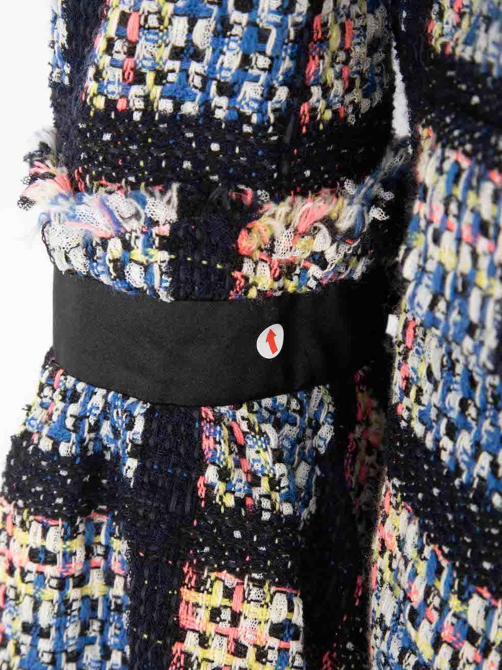Chanel Pre Fall 09 Bow Detail Tiled Tweed Jacket Size XL 1
