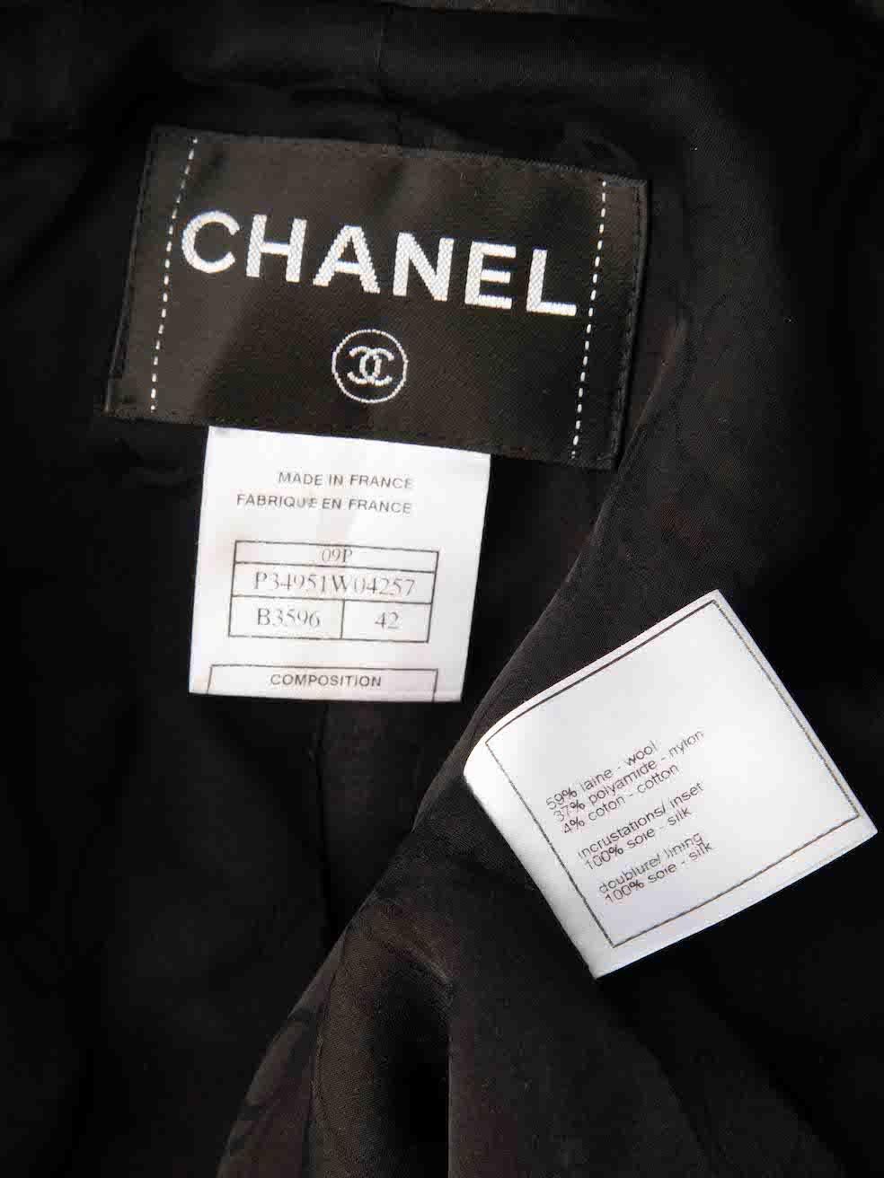 Chanel Pre Fall 09 Bow Detail Tiled Tweed Jacket Size XL 4