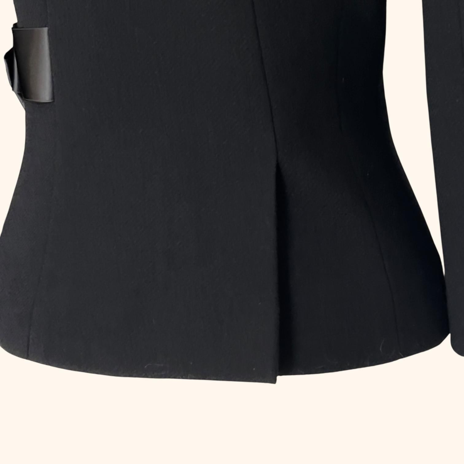 Chaqueta con lazo de seda Chanel Pre-Fall 2008 Negro en venta