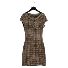 Dresses Chanel Iconic Claudia Schiffer Tweed Dress Size 38 FR