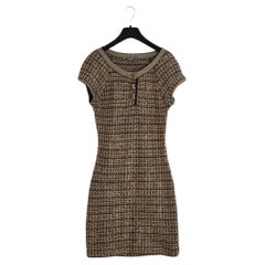 CHANEL Pre fall 2011 Byzance Dress FR36/38 Tweed Black Gold