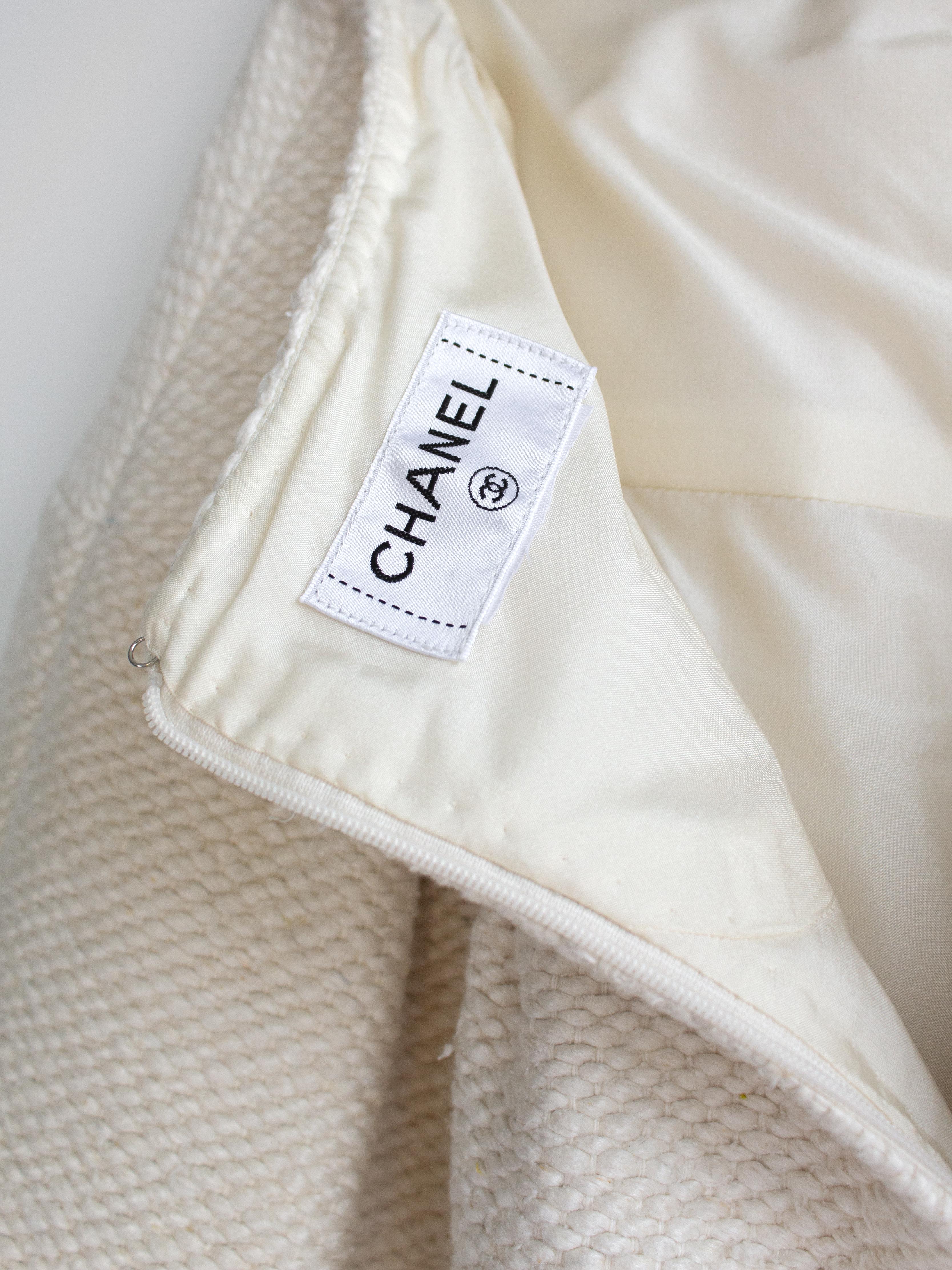 Chanel Pre-Fall 2012 Bombay Ecru Silber verschönerter Tweed 12A Jacke Rock Anzug 13
