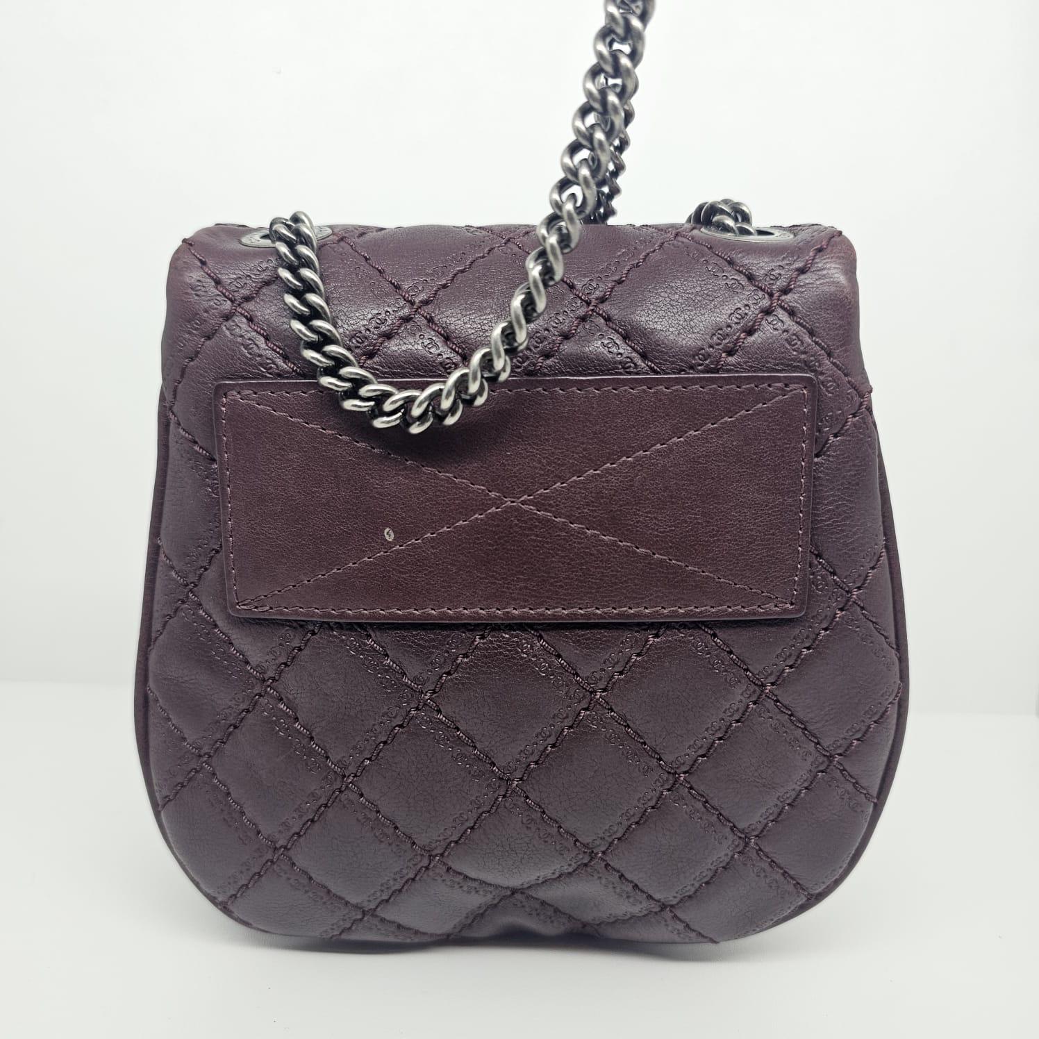 Chanel Pre-Fall 2013 Paris-Edinburgh Mini Burgundy Coco Sporran Crossbody Bag For Sale 6